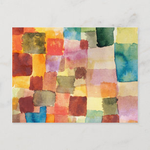 Untitled abstract watercolor squares - Paul Klee Postcard