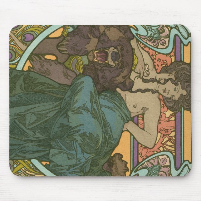 Untitled by Alphonse Mucha (1902) Mouse Mat (Front)