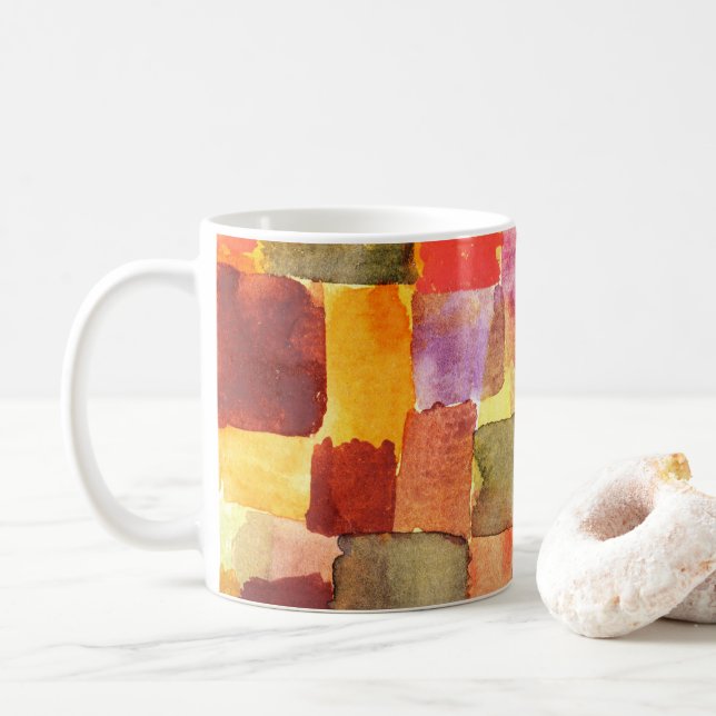 Untitled by Paul Klee Abstract Art Coffee Mug (With Donut)