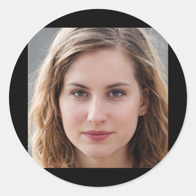 Untitled  classic round sticker (Front)