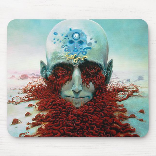 Untitled (Decomposition) by Zdzislaw Beksinski Mouse Mat (Front)