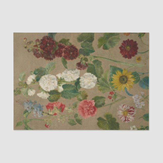 Untitled Flowers 3 by Follower of Eugene Grasset Tissue Paper (Front)