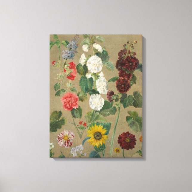 Untitled (Flowers) (oil on board) Canvas Print (Front)