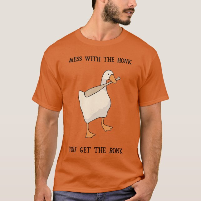 Untitled Funny Goose Game Meme funny T-Shirt (Front)