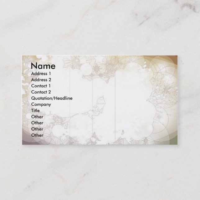 Untitled, Name, Address 1, Address 2, Contact 1... Business Card (Front)