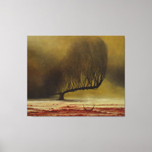 Untitled (Nightmare Tree) by Zdzislaw Beksinski Canvas Print