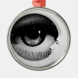 Untitled Portrait Of The Crescent Moon Metal Tree Decoration