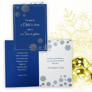 Unto Us a Child is Born Christian Christmas Cards