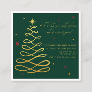 Unto Us A Child Is Born Christmas Enclosure Card