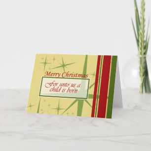 Unto Us a Child is Born Holiday Card