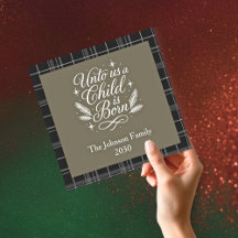 Unto Us A Child Is Born Square Photo Christmas