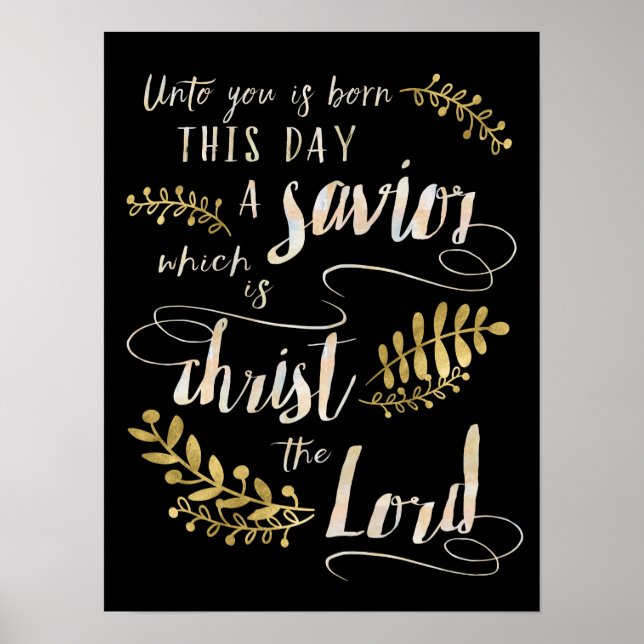 Unto You is Born This Day A Saviour Art Poster (Front)
