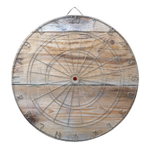 Untreated wood dartboard