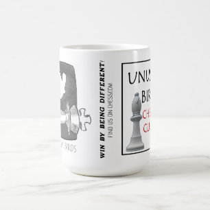 UNUSUAL BIRDS CHESS CLUB COFFEE MUG