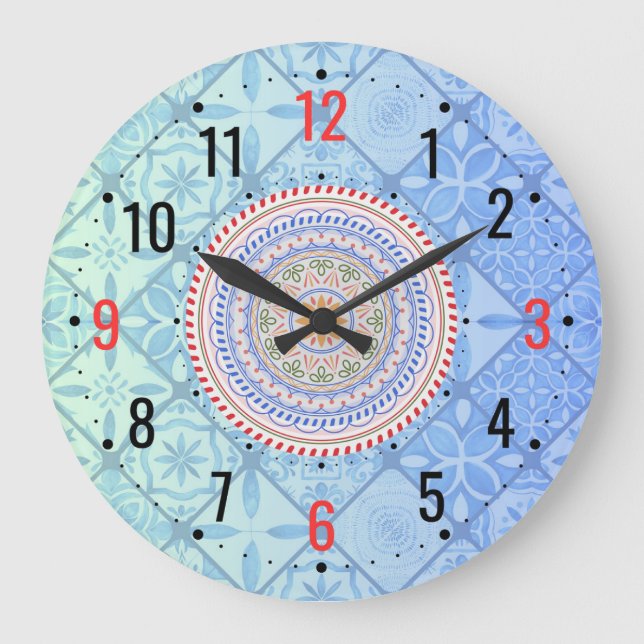 Unusual Ceramic Decor - Vintage Large Clock (Front)