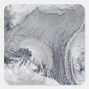 Unusual cloud formations over the Barents Sea Square Sticker