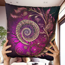 Unusual Contemporary Modern Magenta Spiral