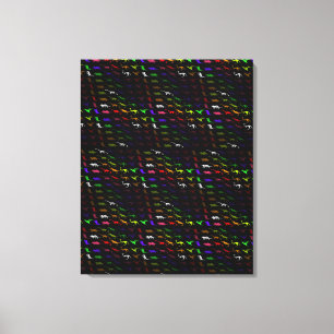 Unusual cool rainbow colourful cute dinosaur canvas print