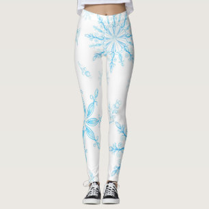 Unusual, Delicate Snowflake pattern Leggings