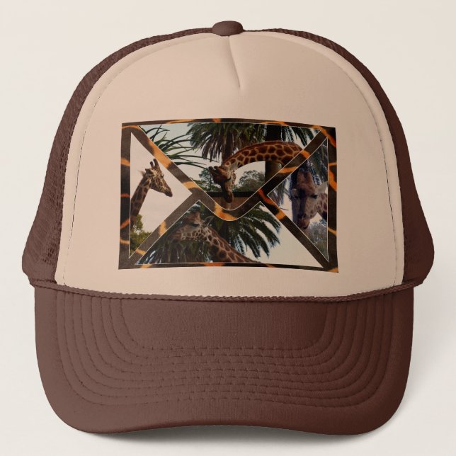 Unusual Giraffes On A Envelope Design, Trucker Hat (Front)