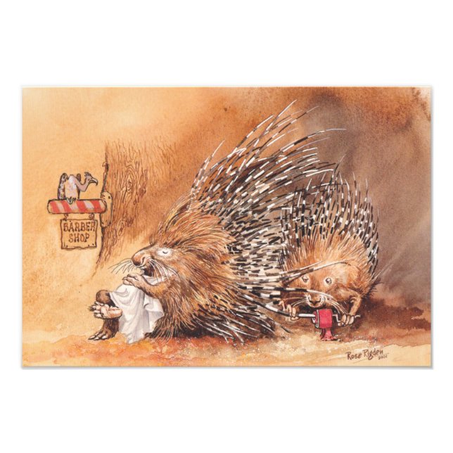 unusual haircut photo print (Front)