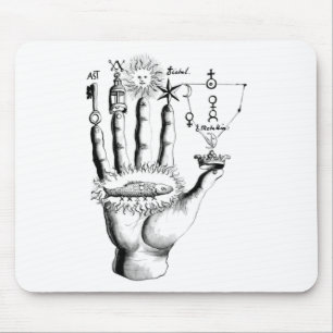 Unusual Hand Sun Alchemy Steampunk Mouse Mat