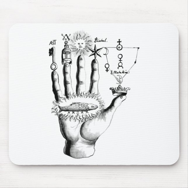 Unusual Hand Sun Alchemy Steampunk Mouse Mat (Front)