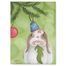 Unusual Holiday Animals: Bunny Magnet 2.5"x3.5"
