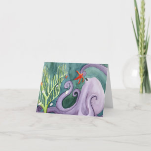 Unusual Holiday Animals: Octopus Card 4"x5.6"