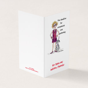 Unusual holiday greeting red watercolor caricature