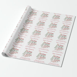 Unusual let us adore Him Name Merry Christmas Wrapping Paper