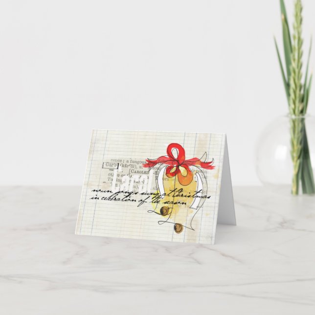 unusual merry christmas doodle card (Front)