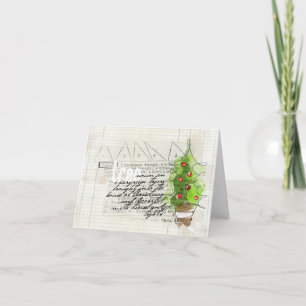 unusual merry christmas doodle card