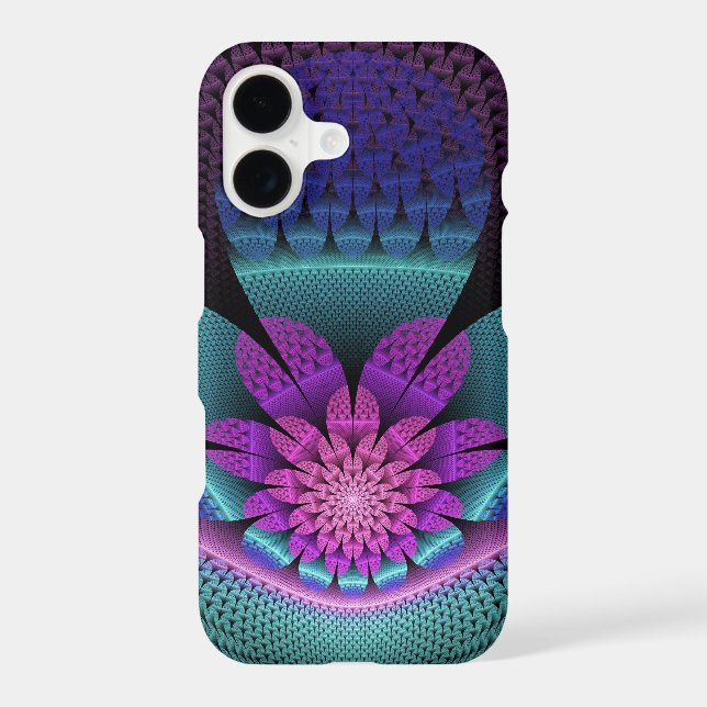 Unusual Patterned Colourful Fantasy Flower Fractal (Back)