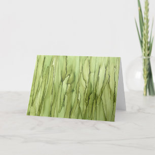 Unusual Peridot Green Blank Notecard