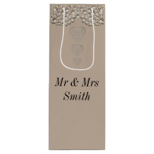 Unusual pretty personalised wedding gift bag