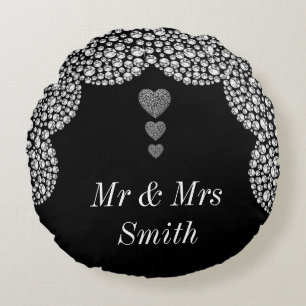 Unusual pretty personalised wedding gift pillow