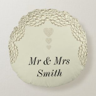 Unusual pretty personalised wedding gift pillow