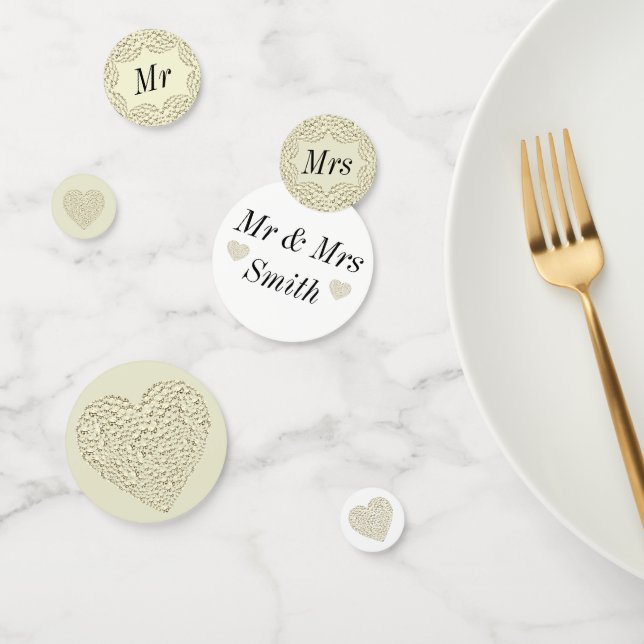 Unusual pretty wedding confetti personalised (Group)