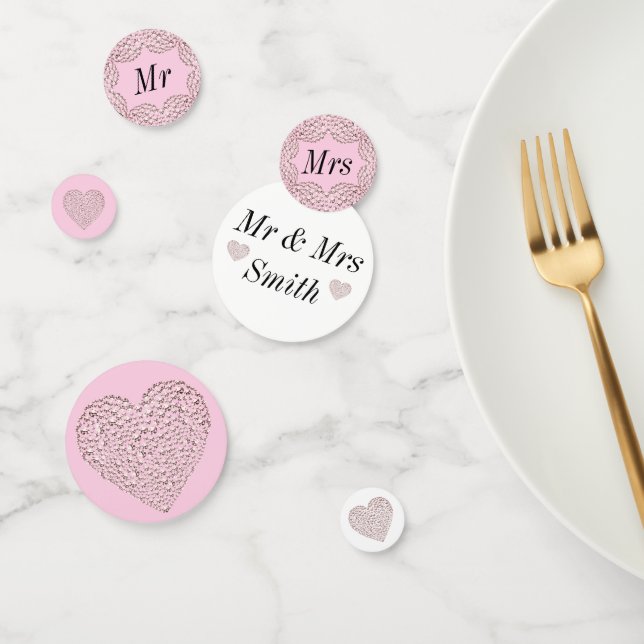 Unusual pretty wedding confetti personalised (Group)