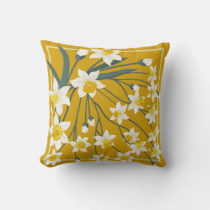 Unusual scarf floral print. Modern style millefleu Cushion