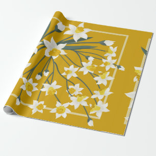 Unusual scarf floral print. Modern style millefleu Wrapping Paper