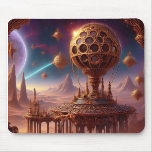 Unusual Spherical Structure On A  Desolate Planet Mouse Mat
