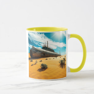 Unusual wreckage submarine mug