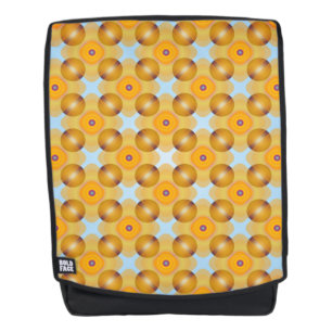Unusual Yellow Geometric Backpack