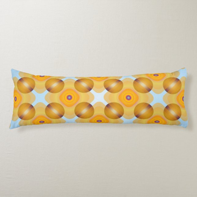 Unusual  Yellow Geometric Body Cushion (Front)