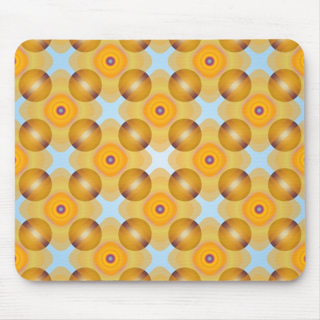 Unusual  Yellow Geometric Mouse Mat (Front)