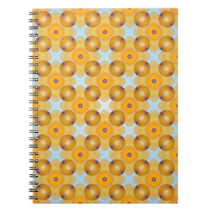 Unusual Yellow Geometric Notebook