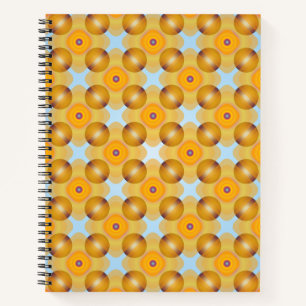 Unusual Yellow Geometric Notebook