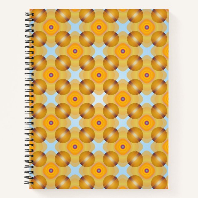 Unusual  Yellow Geometric Notebook (Front)